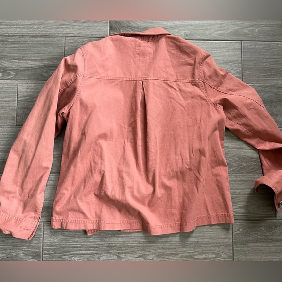 Colorful Oversized Denim Shirt/Jacket, Old Navy Size Large—Light Coral/Pink - Picture 6 of 12